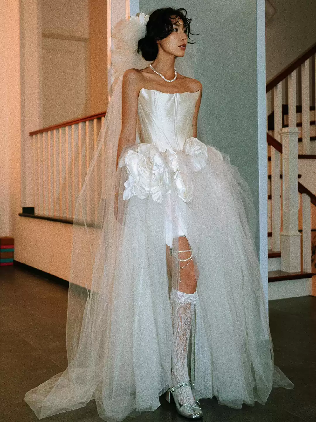 2025 new style 45 super fairy flower wedding dress for brides to travel and take photos